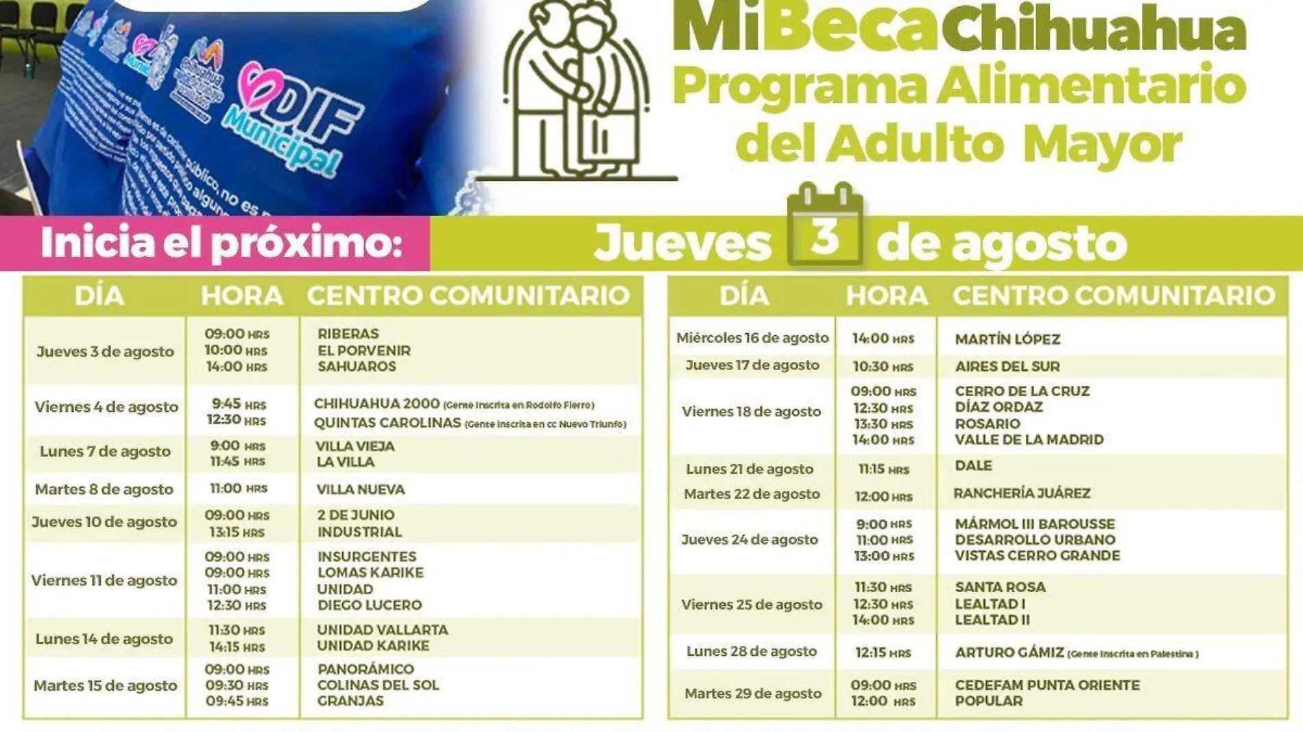 conoce las fechas